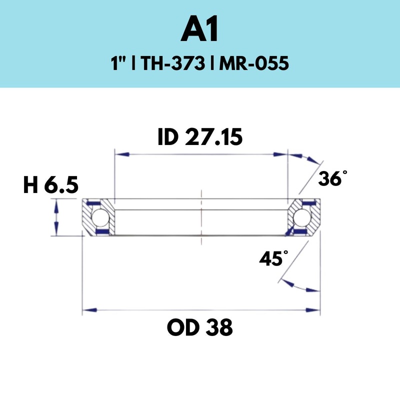 Black Bearing 1″ Headset Bearing A1