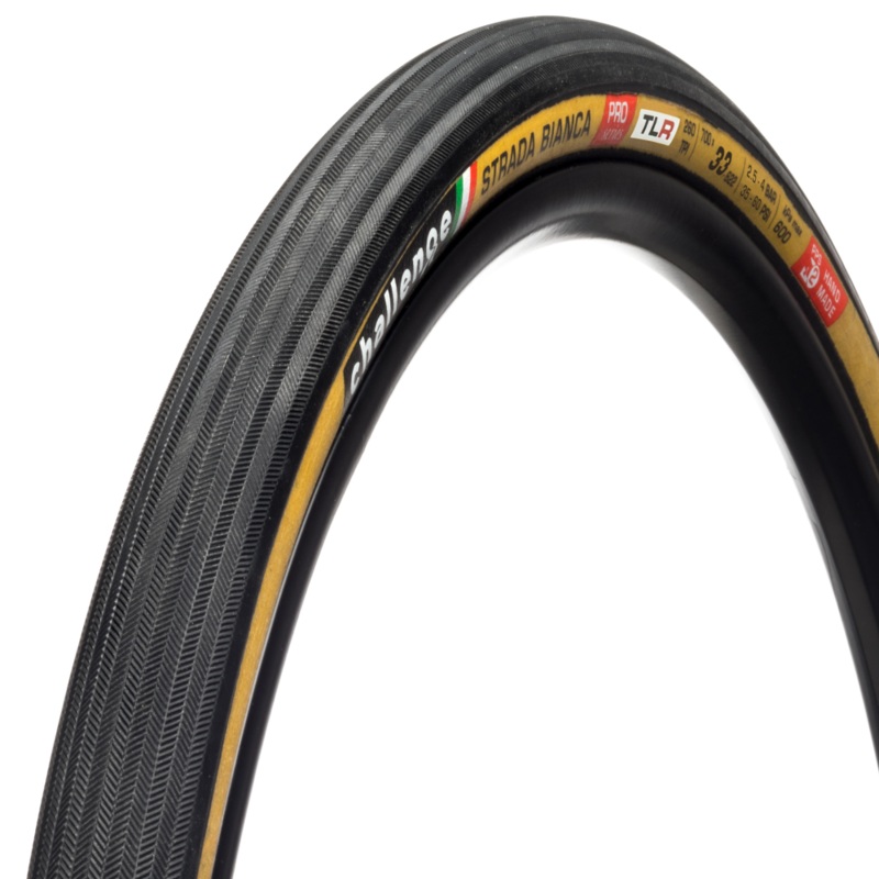 Challenge Strada Bianca PRO TLR Hand Made Tubeless Road Gravl Bike Tire 700x 33c