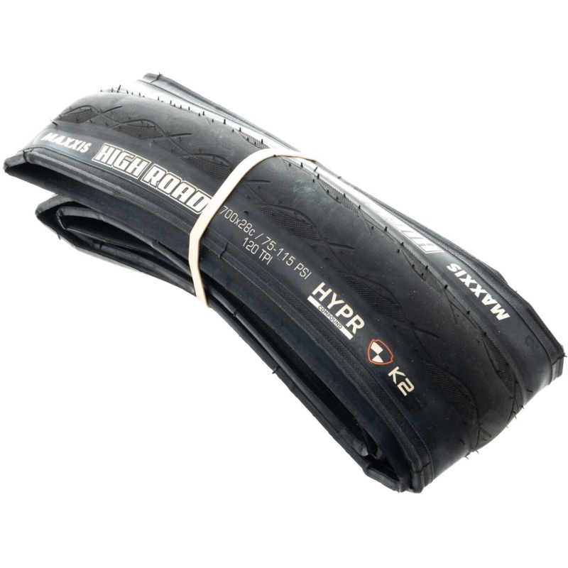 Maxxis High Road Road Bike Tire 700 x 28c HYPR Compound K2 120 TPI Gen 1 Tri TT