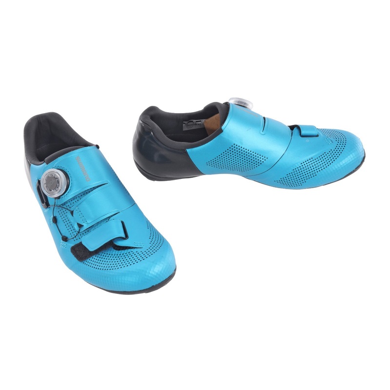 Shimano RC5W Carbon Road Bike Shoes EU 39 US Women 7.2 Turquoise 3 Bolt BOA Race