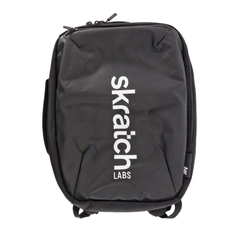 Aer Slim Pack BLACK Backpack 12L w/ skratch Labs Logo Travel Storage Flying