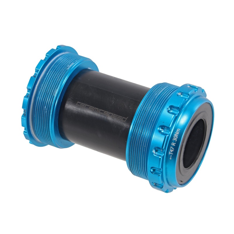 CeramicSpeed T47a Bottom Bracket For Shimano Road Gravel Bike 24mm BLUE Standard Bearings Hollowtech II