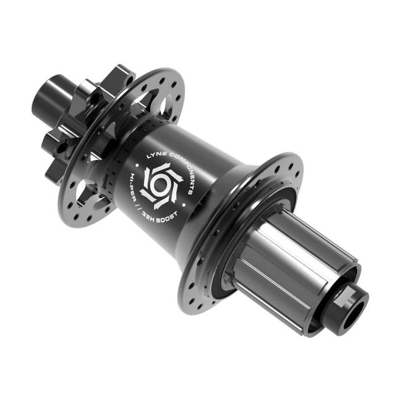 LYNE Hi-per Rear Hub Black 28H Shimano HG – Alloy